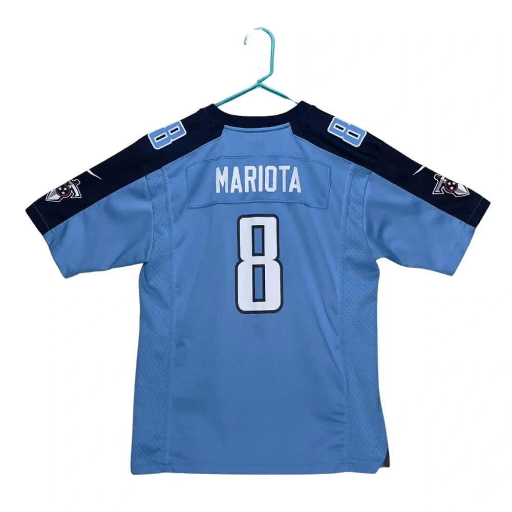 Nike NFL On Field Marcus‎ Mariota Tennessee Titans Football Jersey Youth Large.